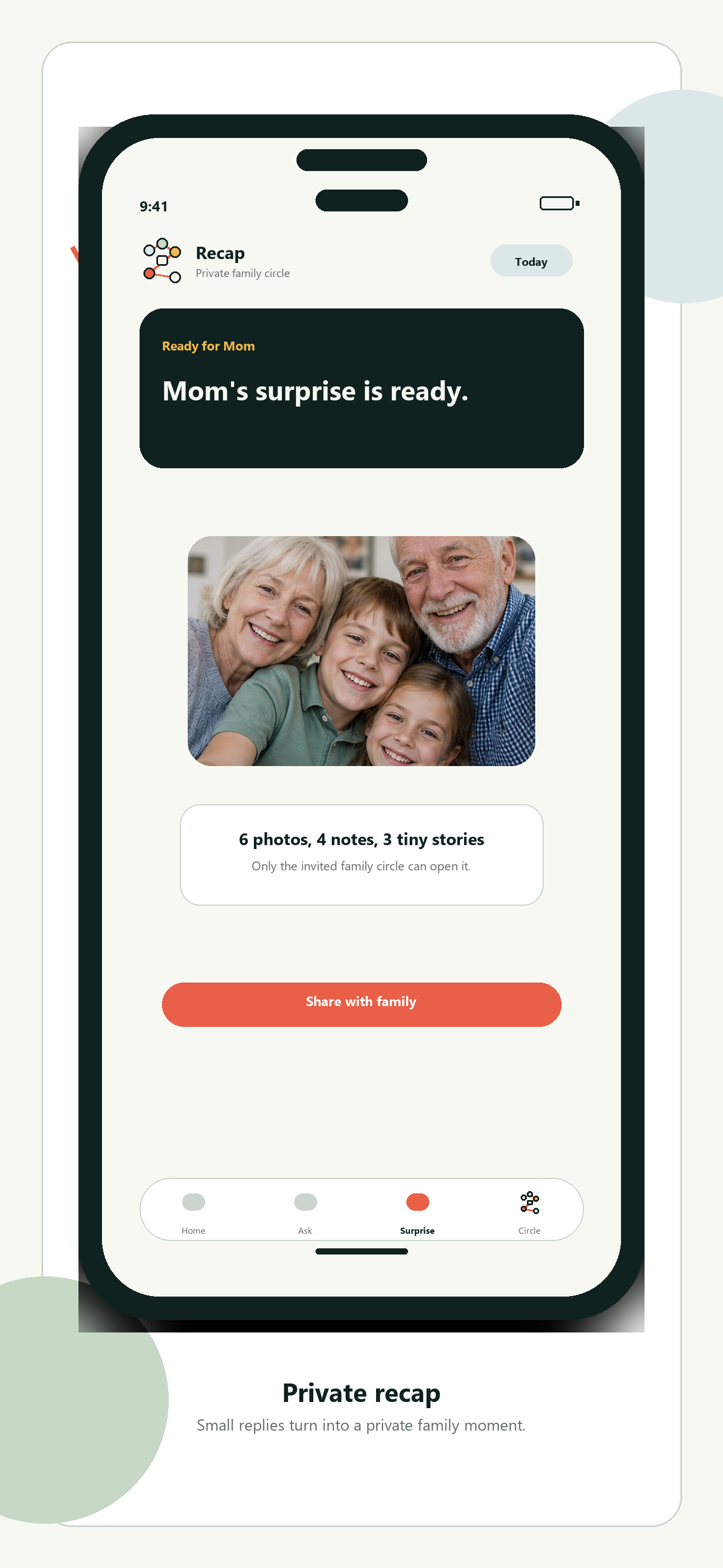 Private recap: Small replies turn into a private family moment.